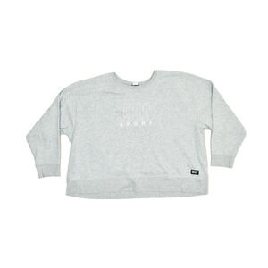 DKNY Sport Gray Cotton Recycled Polyester Crewneck Sweatshirt Plus Size 3X